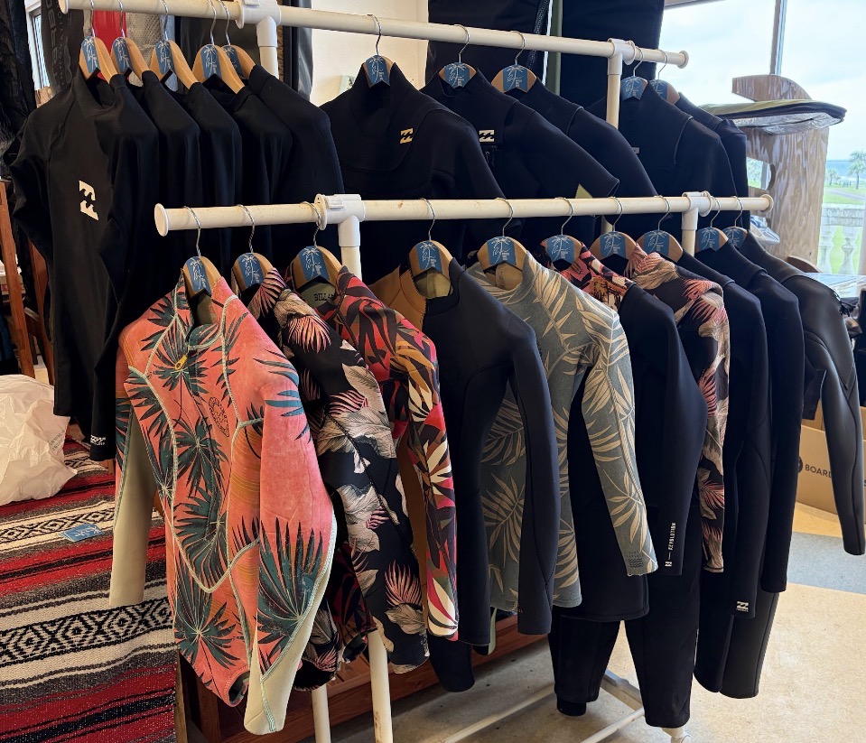 Rental wetsuits at the Activity Center